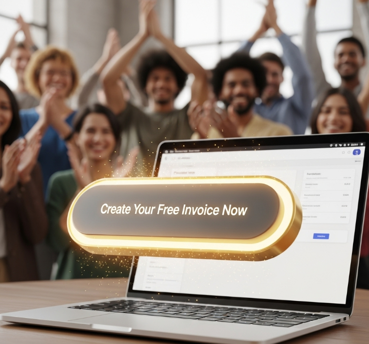 Button to make an invoice online free with NanoInvoice today