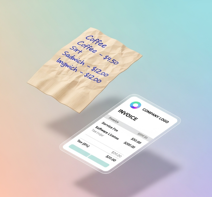 Handwritten vs digital invoice comparison - how this invoice mistake delays payments vs. professional branded templates that get results, branded invoice template 2025
